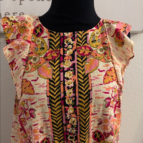 Free People / Floral Sleeveless top - Picture 2 of 13